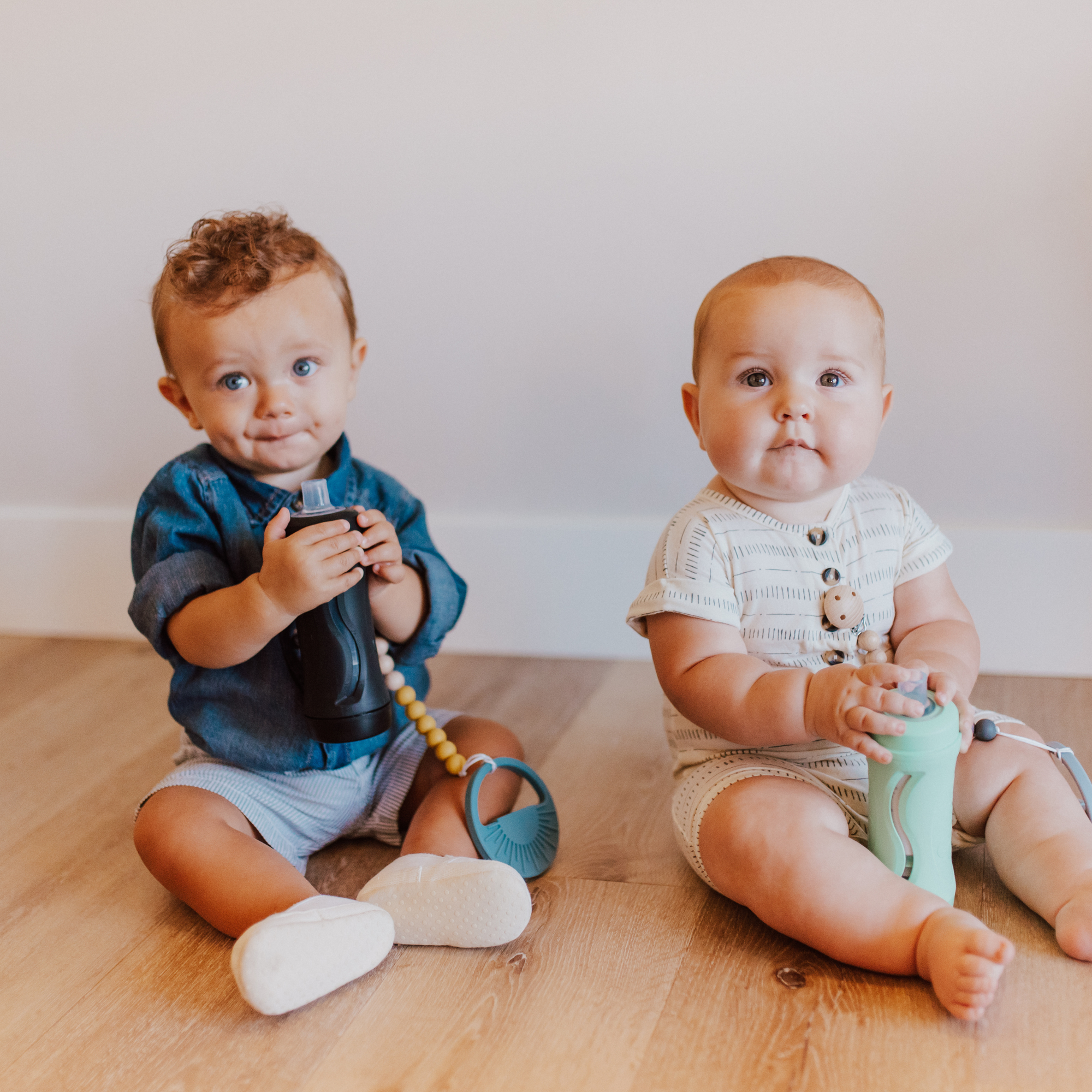 Silicone Bead &amp; Wood Ring Pacifier Clip