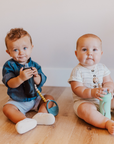 Silicone Bead & Wood Ring Pacifier Clip