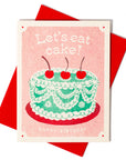 Bromstad Printing Co. - Let's Eat Cake - Risograph Birthday Card