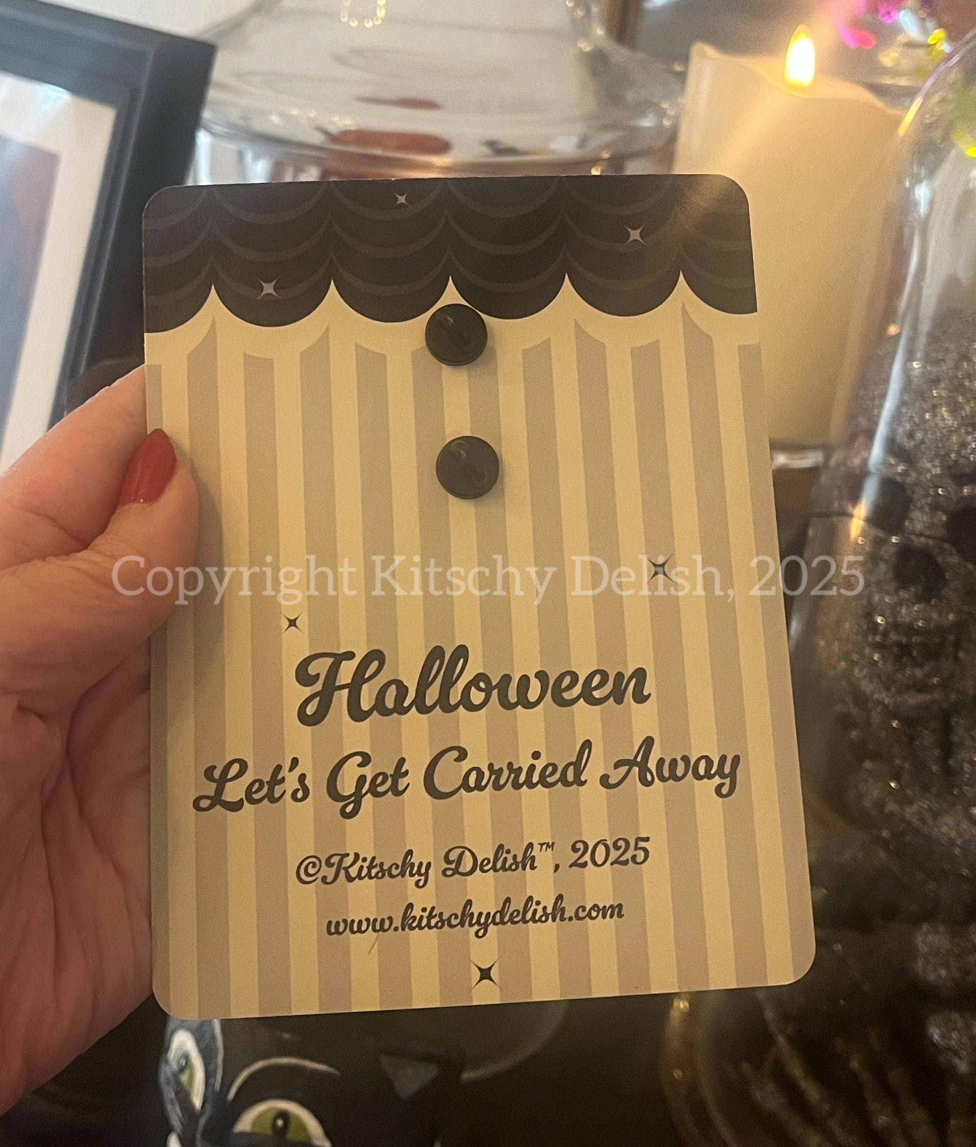 Carried Away Halloween Large Soft Enamel Glitter Pin