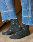 Socks that Support Music (Gray Music Notes)