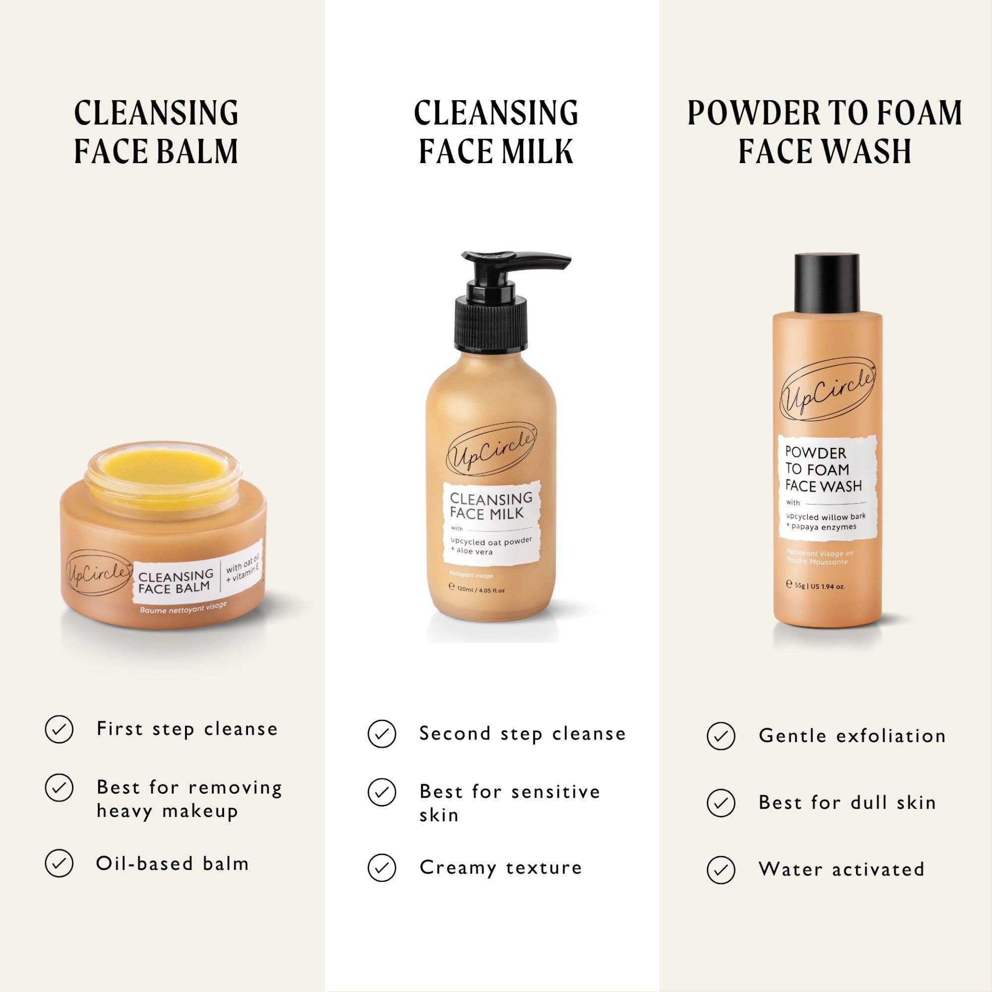 Powder-to-Foam Face Wash with Upcycled Willow Bark + Papaya