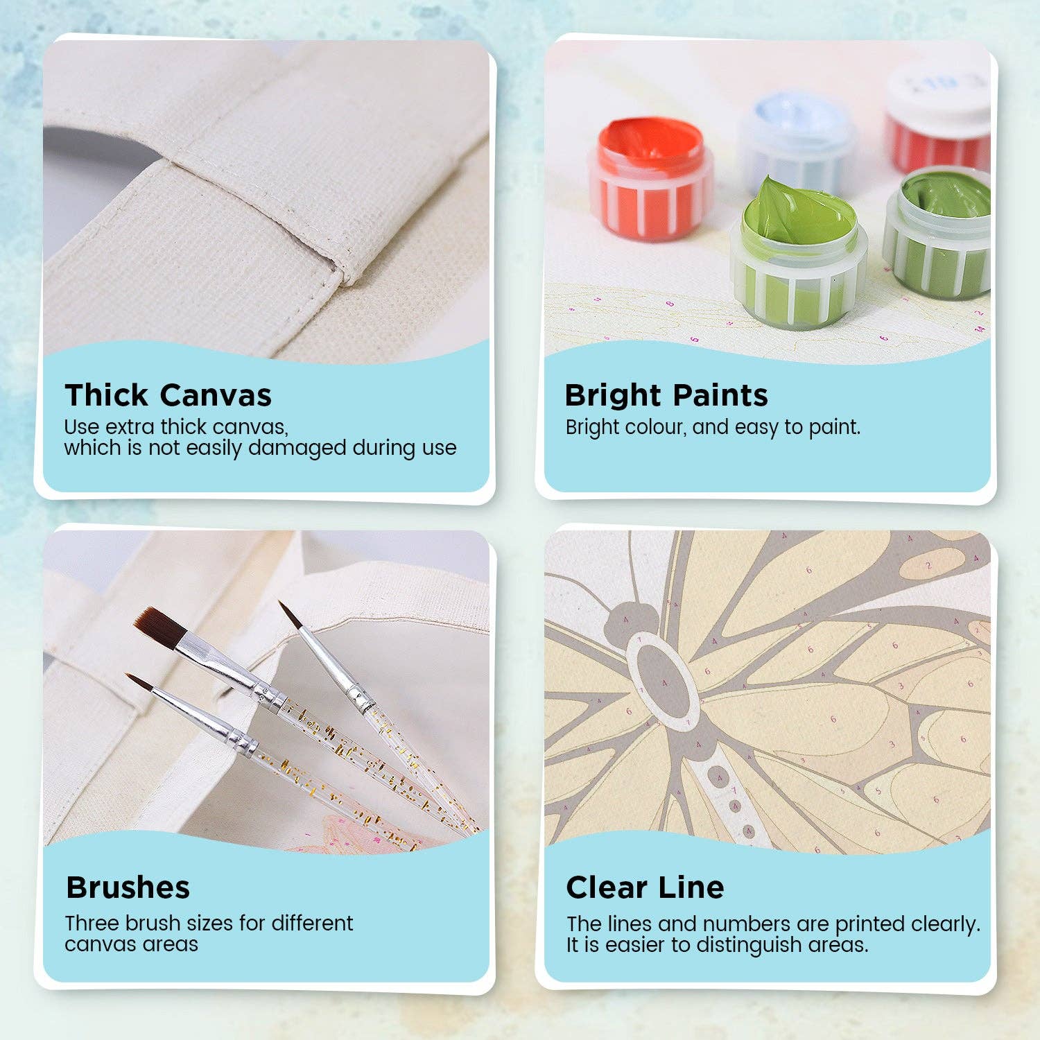 Paint Your Numbers - Golden Monarch Tote – Sunset Butterfly Edition Paint by Numbers Kit