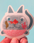 Fishbowl Cat Clear Sticker