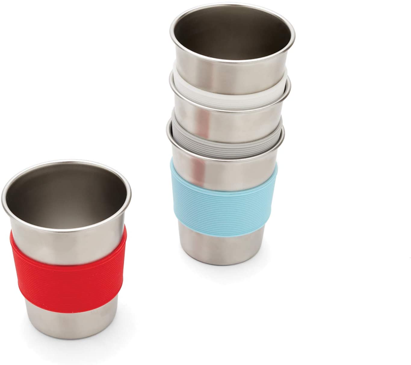 Red Rover Kids Cup with Silicone Sleeve, Set 4, 10-Ounce