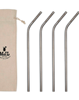 Long Thin Bent Stainless Steel Straw for Quart Mason Jars