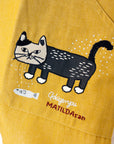 Kusuguru Japan Embroidered Cat Apron - Cute Cotton Smock