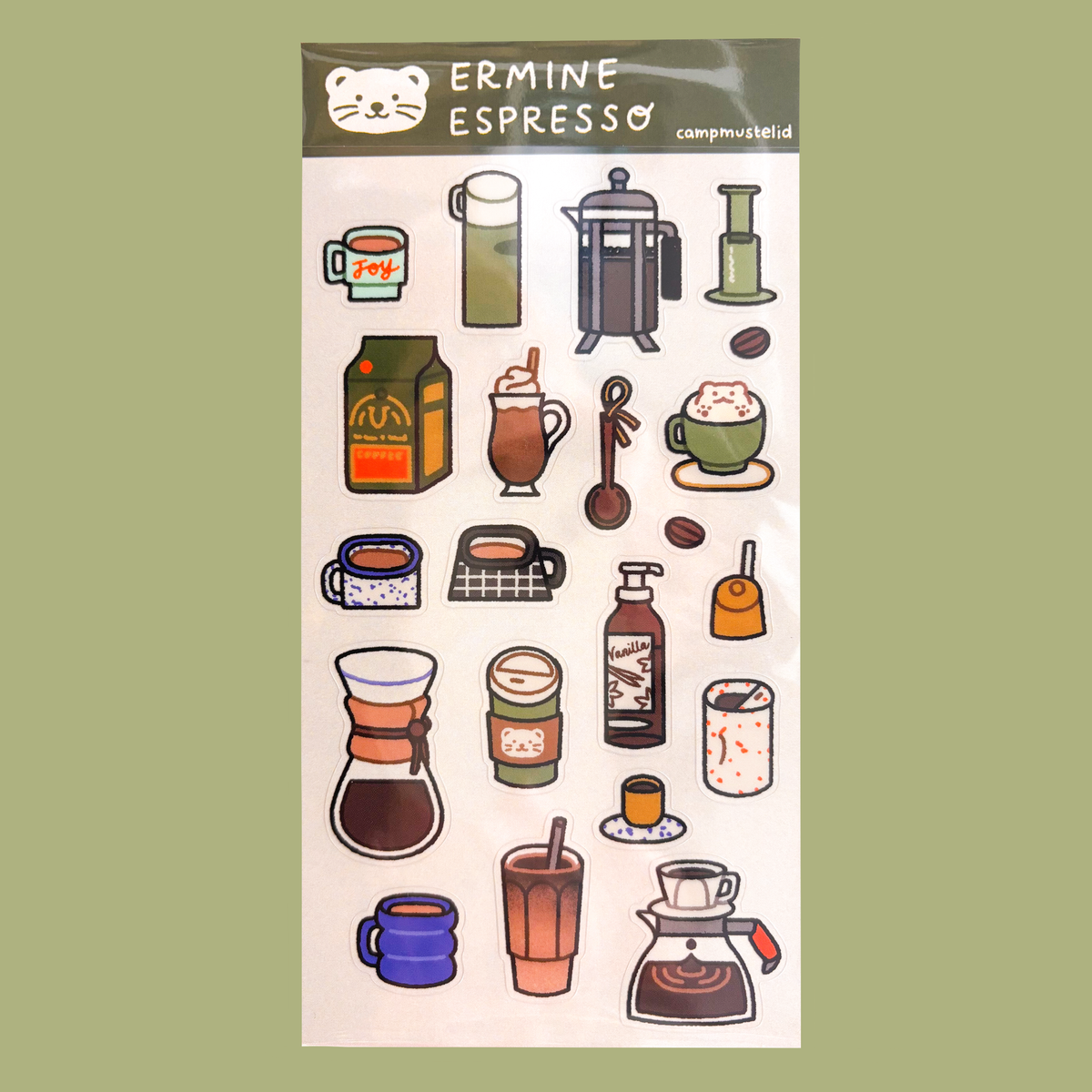 Ermine Espresso Sticker Sheet