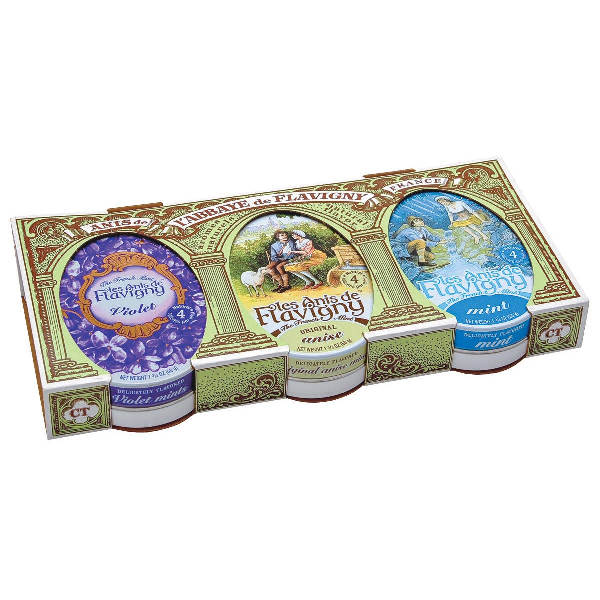 The French Farm - Les Anis de Flavigny 3 Tin Gift Set 3 x 1.8oz