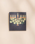 One & Only Paper - Floral Illustrated Menorah Printed 10 Stem Matchbooks