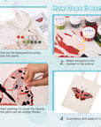 Paint Your Numbers - Blush Flutter Tote – Pink Butterfly Edition Paint by Numbers Kit