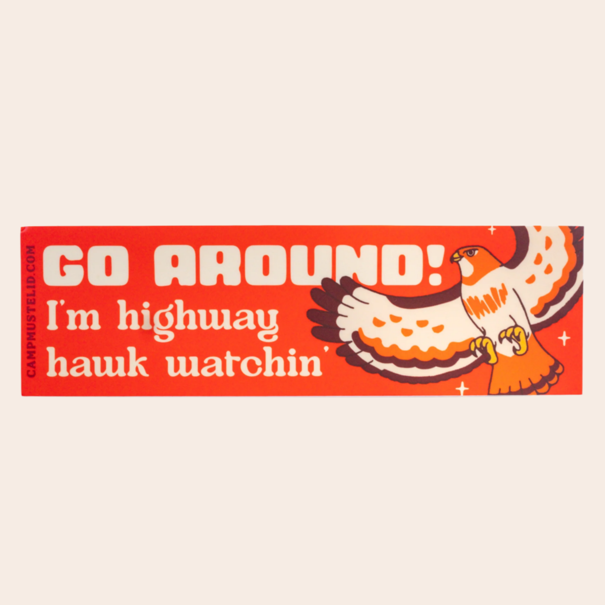 Highway Hawk Watchin' Bumper Sticker
