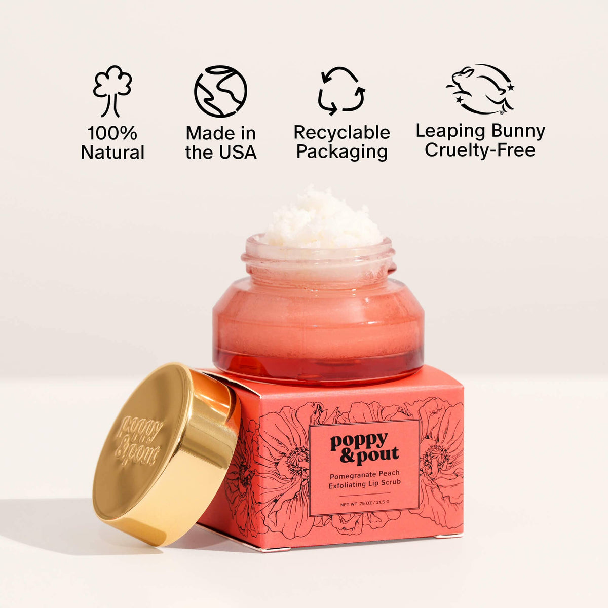 Lip Scrub, Pomegranate Peach