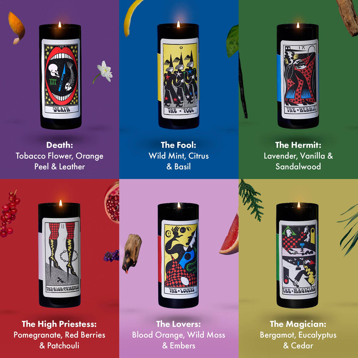 Tarot Candle, Mystery Card  - 6" Tall &amp; 60 Hr Burn, Surprise