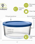 Fox Run Glass Yogurt Container with Lid - 1 Quart