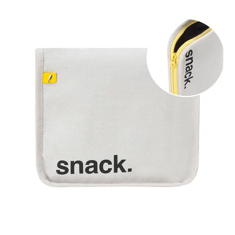 Snack Mat - ‘Snack’ Black with Yellow Zip