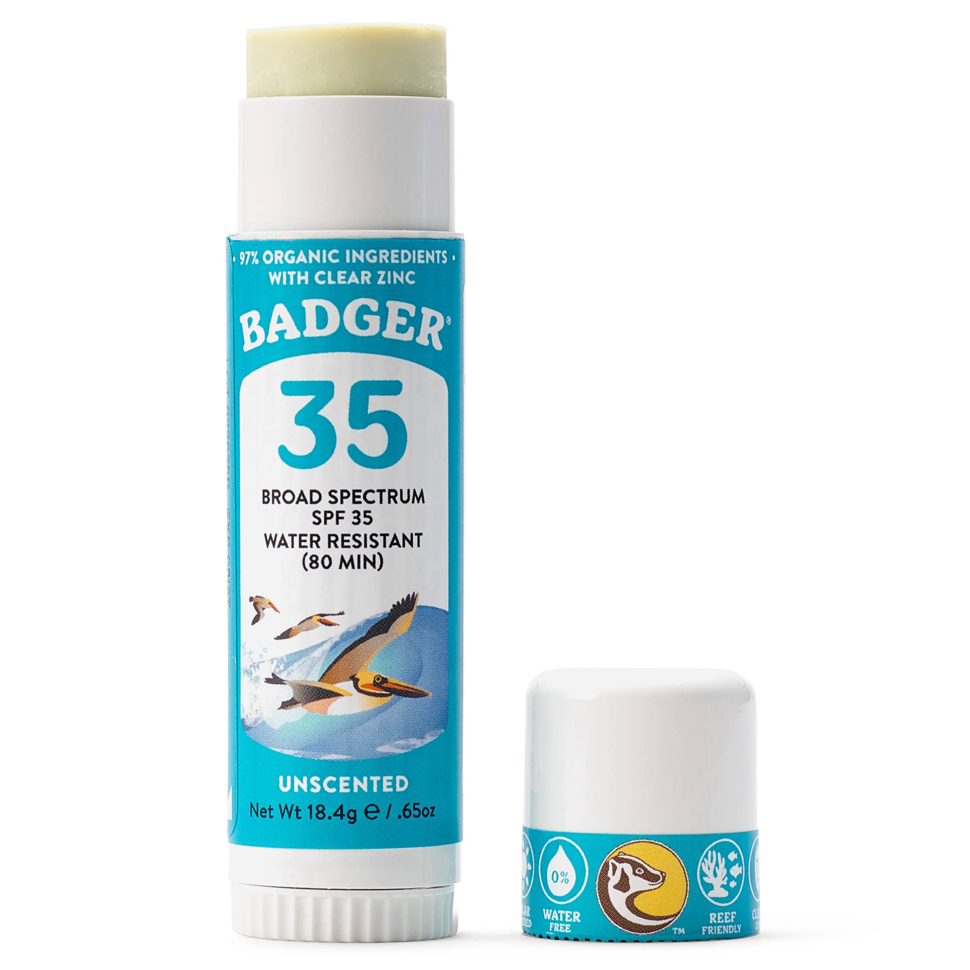 Badger Mineral Sunscreen Face Stick SPF 35, Travel Size 12ct