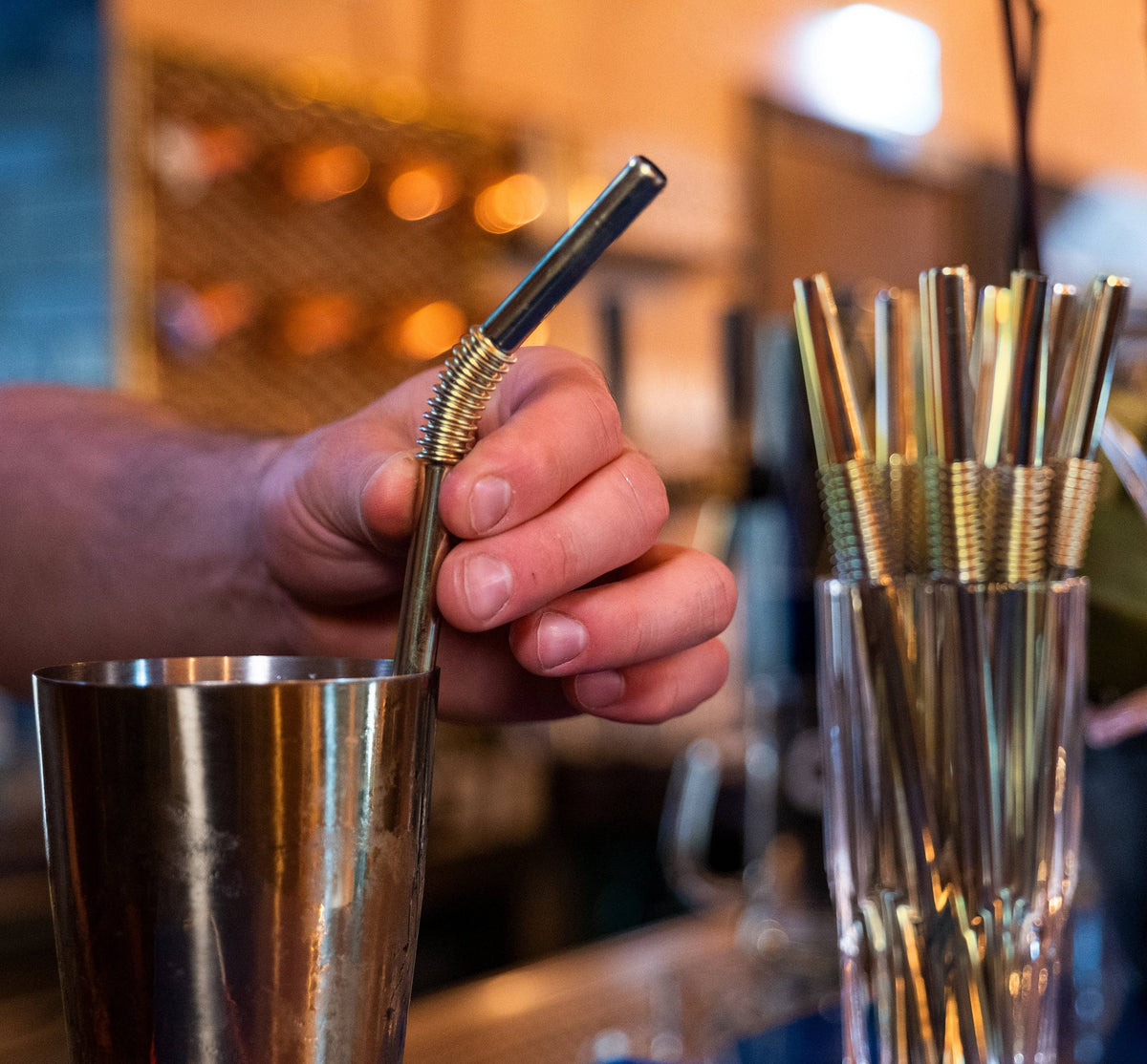 Turtleneck Stainless Steel Bendable Straw sets