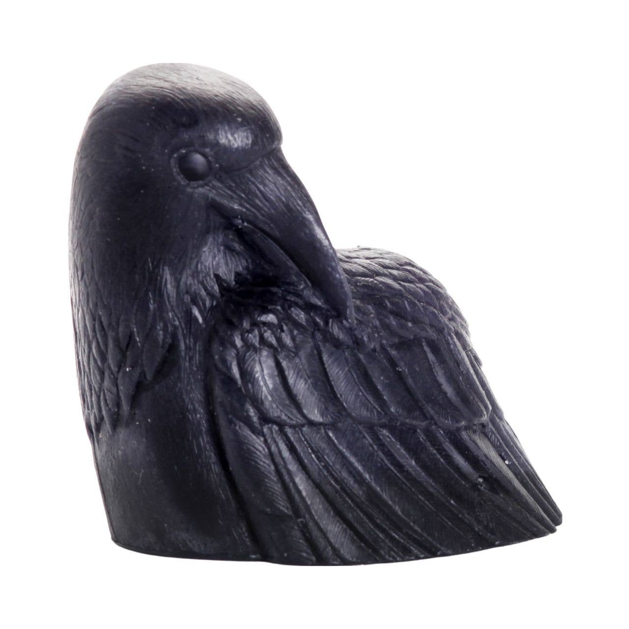 Crow Candle – 100% Beeswax – Black – 4” Handcrafted