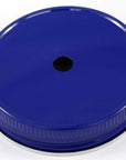 Painted Metal Straw Hole Tumbler Lids for Regular Mouth Mason Jars