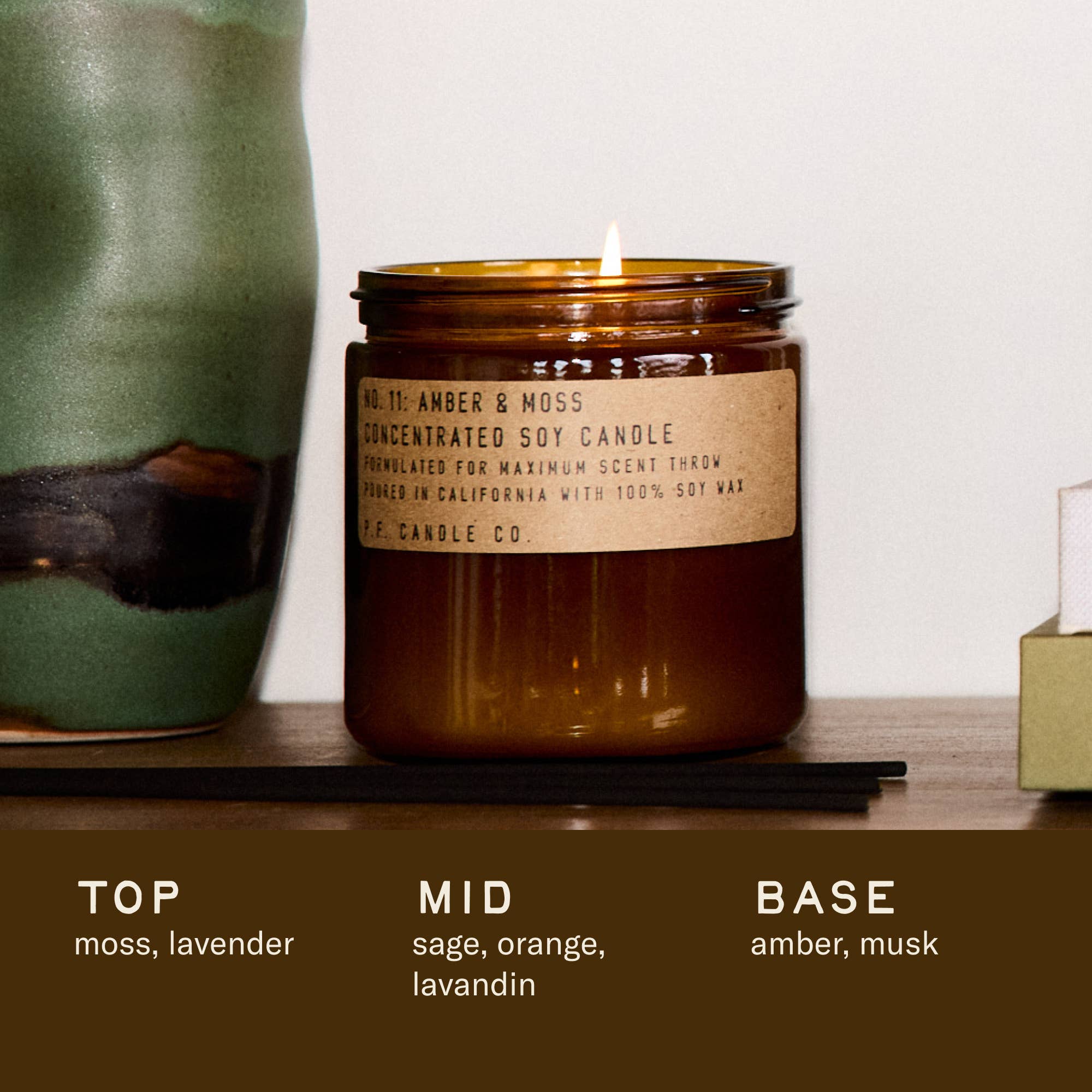 Amber &amp; Moss - Large Concentrated Candle