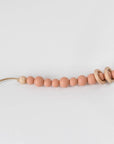 Silicone Bead & Wood Ring Pacifier Clip