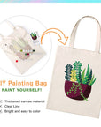 Paint Your Numbers - Succulent Garden Tote Paint by Numbers Kit