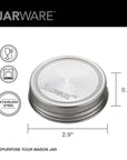 Jarware Stainless Steel Mason Jar Lids, Set of 8