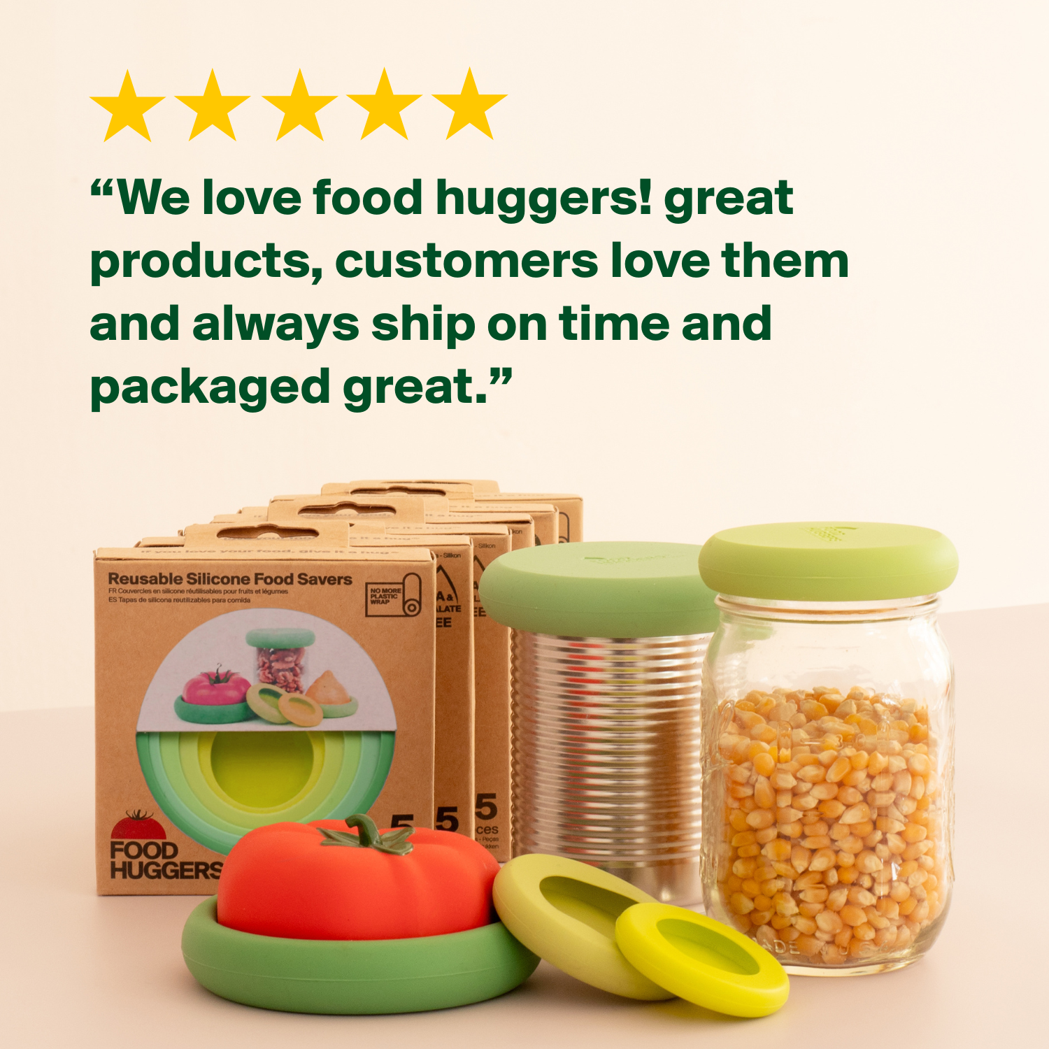 Food Huggers - Sage Green Food Huggers - Set of 5