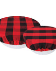 Now Designs by Danica - Red Buffalo Check Bowl Covers Set of 2