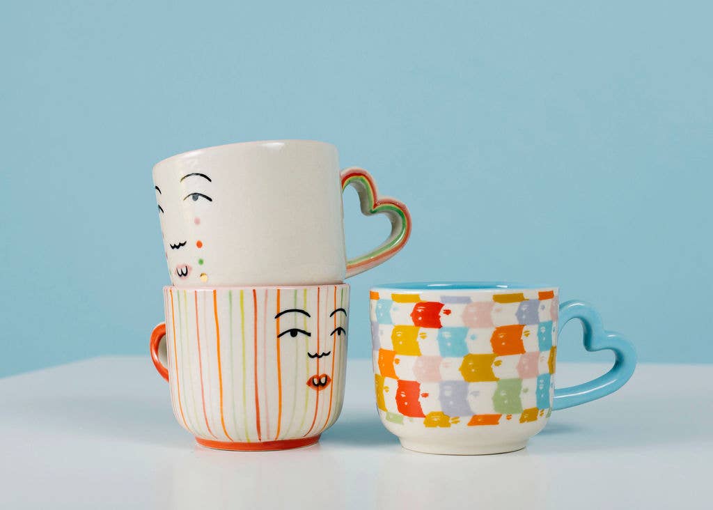 Striped Face Mug
