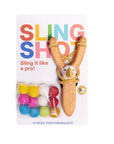 Wooden Slingshots - Bear, Wolf & Eagle with Felted Pellets