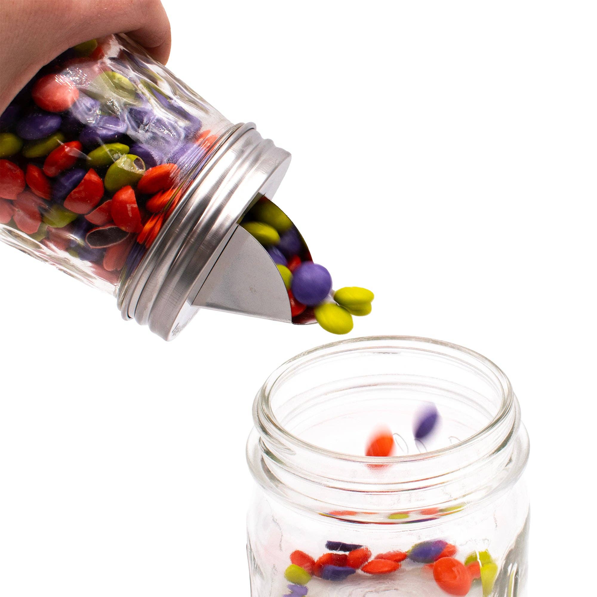 Mason Jar Lifestyle - Grain Dispenser Stainless Steel Lids for Mason Jars 2 Pack