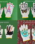 Bunny Gardening Gloves: Le Lapin Rabbit Print, Cotton Blend