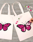 Paint Your Numbers - Pink Flutter Tote Paint by Numbers Kit