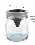 Jarware Silicone Fruit Fly Trap, Regular Mouth Mason Jar