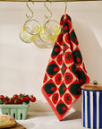 One & Only Paper - Heirloom Heat Checked Olive and Tomato Cotton Terry Cloth Towel