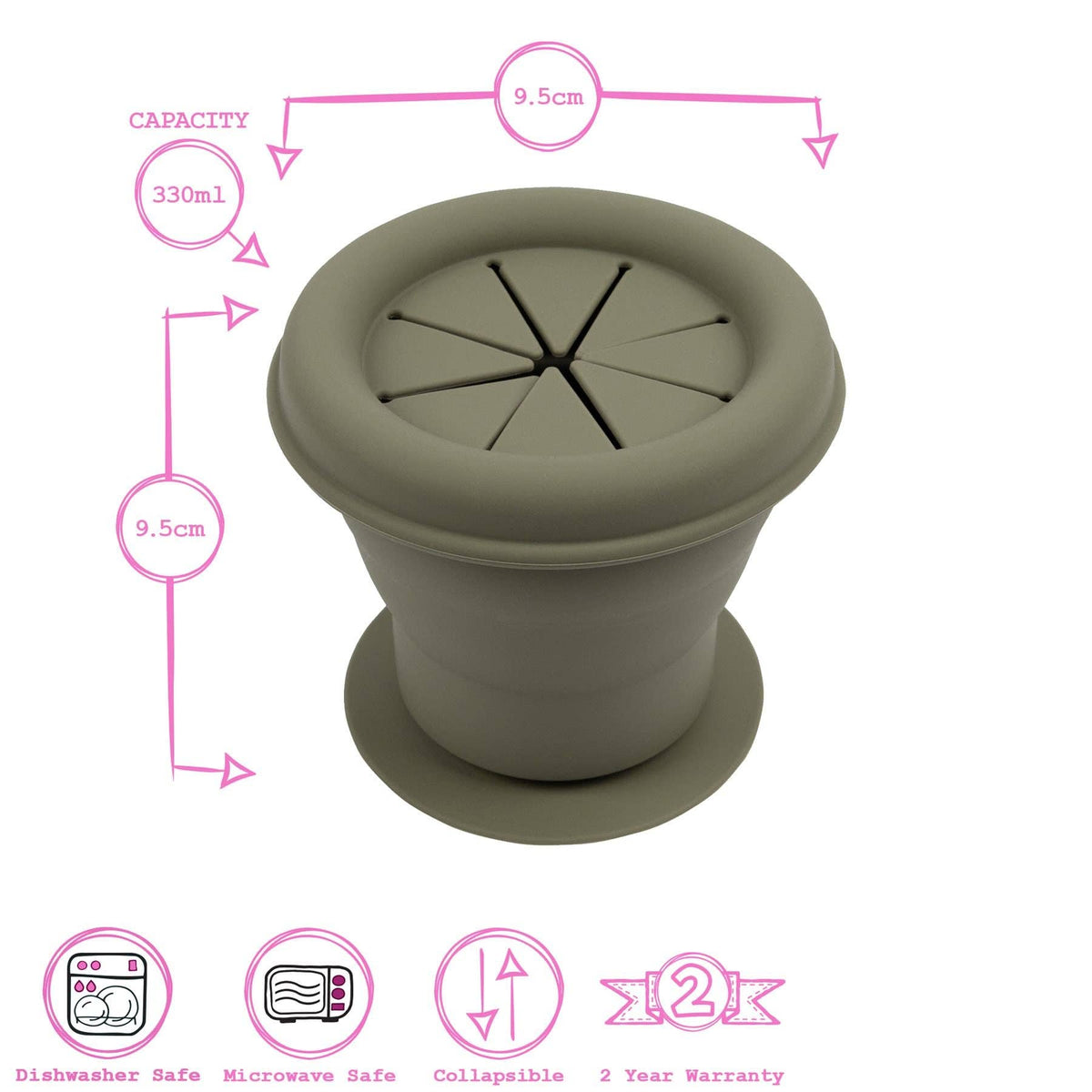 Silicone Baby Suction Snack Pot with Lid
