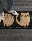 Danica Studio Meow Meow Coir Fiber Printed Doormat