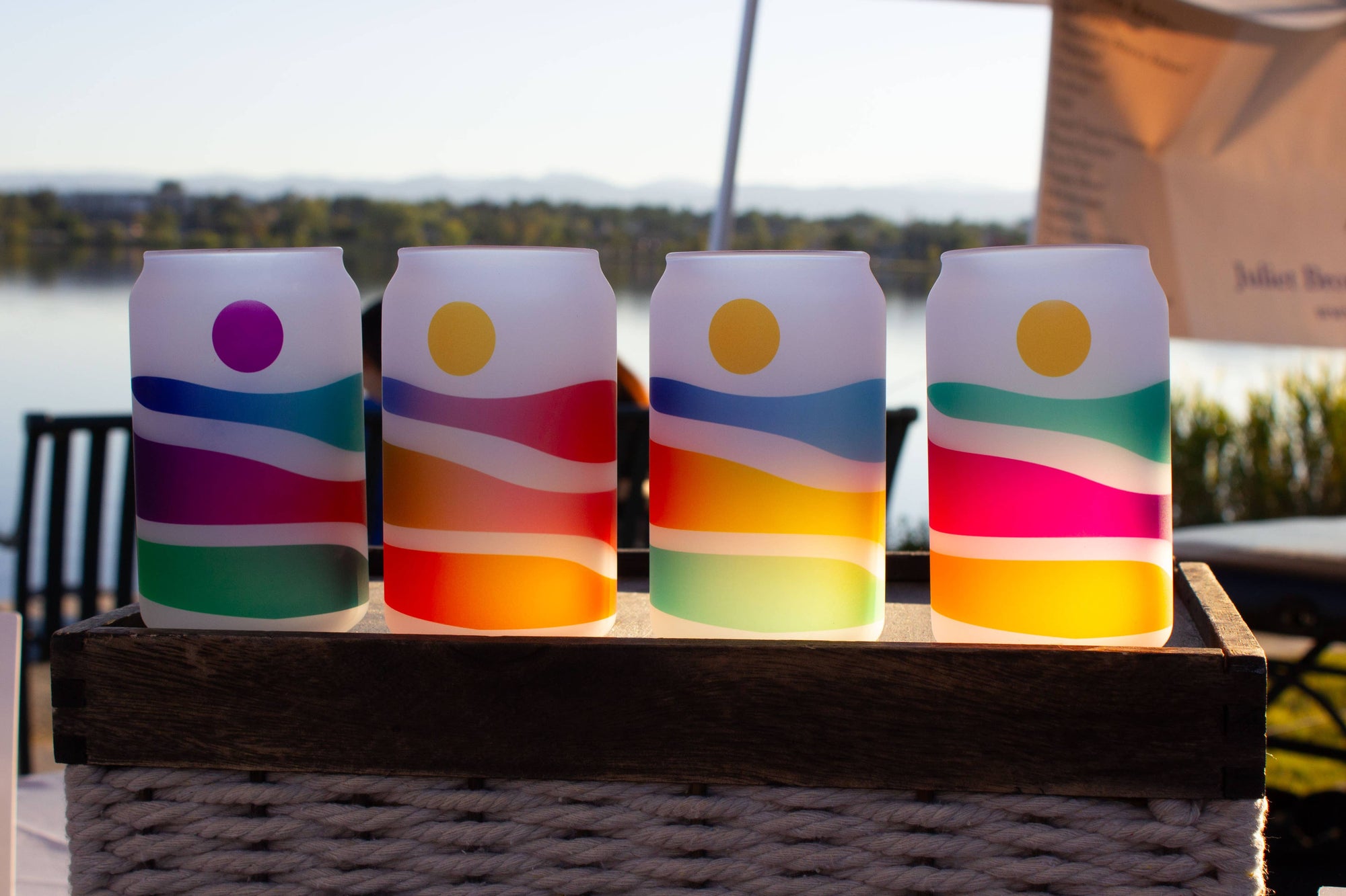 Human Nature Designs - Colorful Mountain Beer Glass - Colorful Glassware