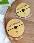 Me Mother Earth - Wide Mouth Bamboo Mason Jar Lids