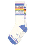 Bookworm - Vintage Rainbow repeat Gym Crew Socks