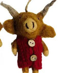 Ornament - Highland Cow in knit sweater