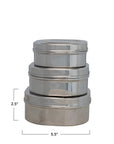 Stainless Steel Containers, Set of 3