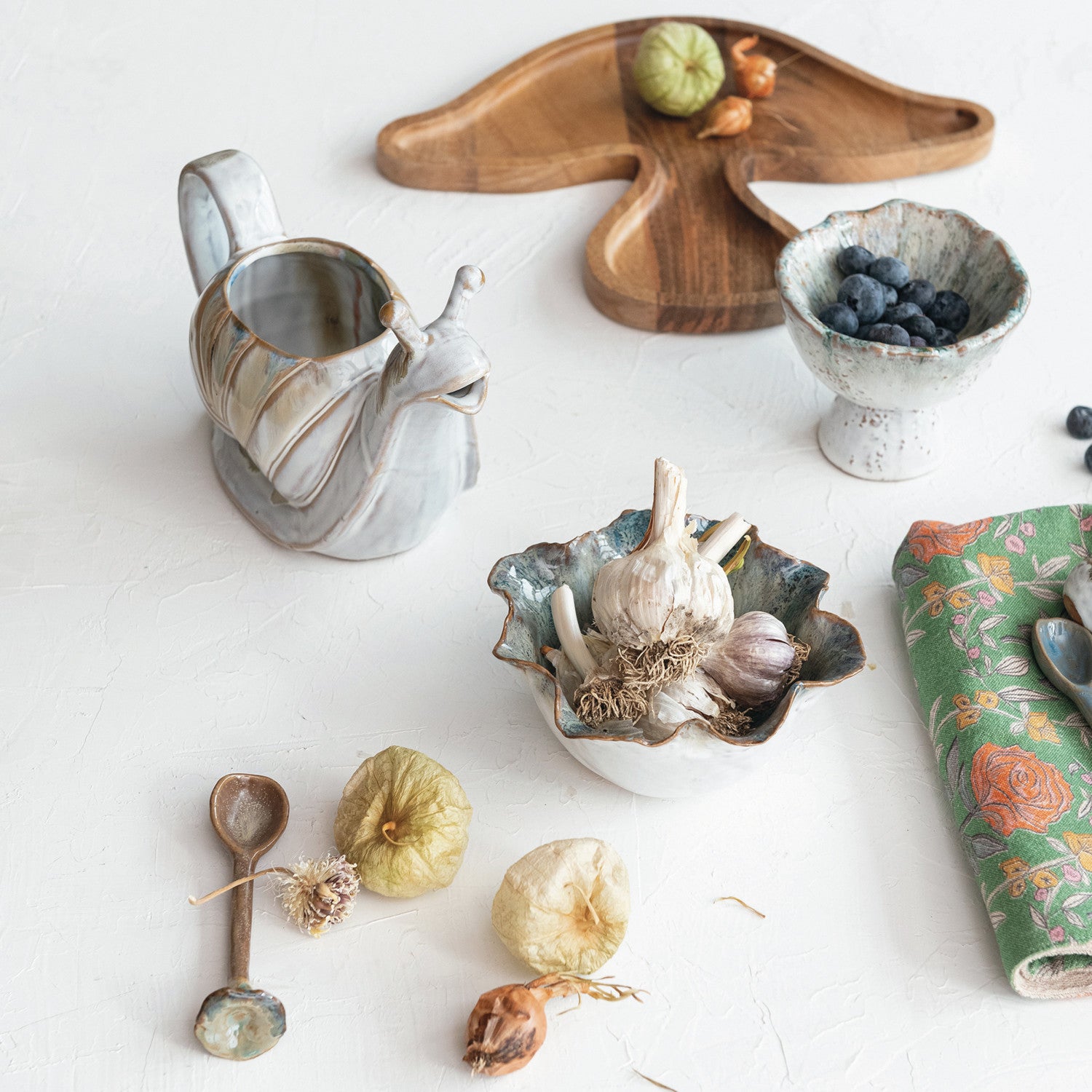 Stoneware Snail Watering Can