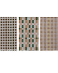Cotton Blend Waffle Weave Tea Towel with Check/Plaid Pattern