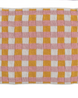 Cotton Knit Dish Cloth with Check/Plaid Pattern, 4 Styles