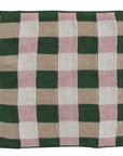 Cotton Knit Dish Cloth with Check/Plaid Pattern, 4 Styles
