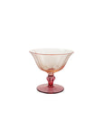 Two-Tone Stemmed Wine Glass, Red & Blush Color