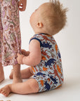 Blue Dino Shorty Tank Romper